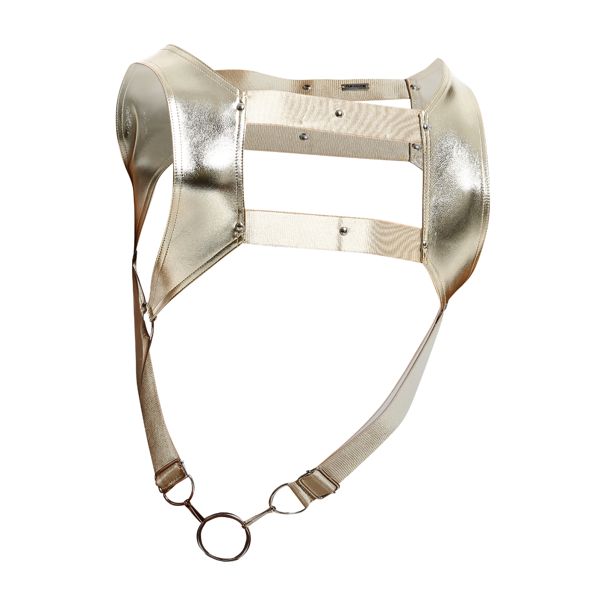 Croptop Harness Mirror Faux Leather by DNGEON