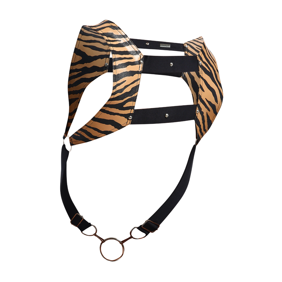 Croptop Harness Animal Faux Leather by DNGEON