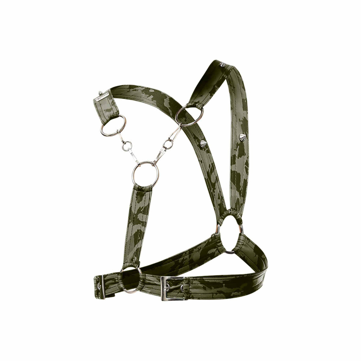 Cross Chain Harness Faux Leather by DNGEON