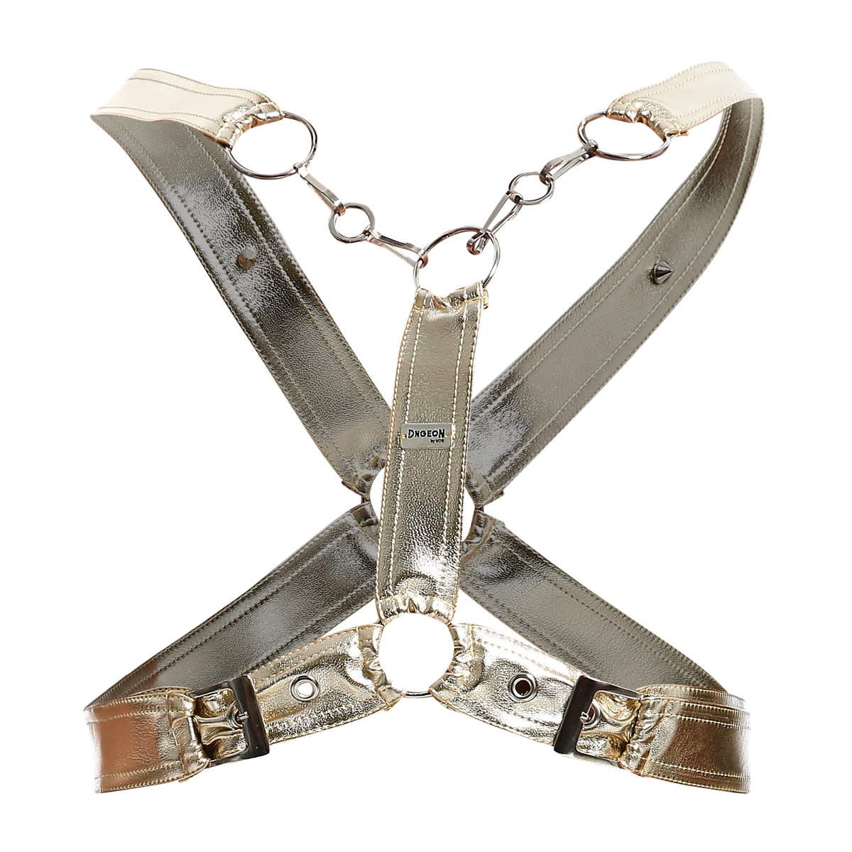 DNGEON Cross Chain Harness new colors-GoldenMirror-One Size