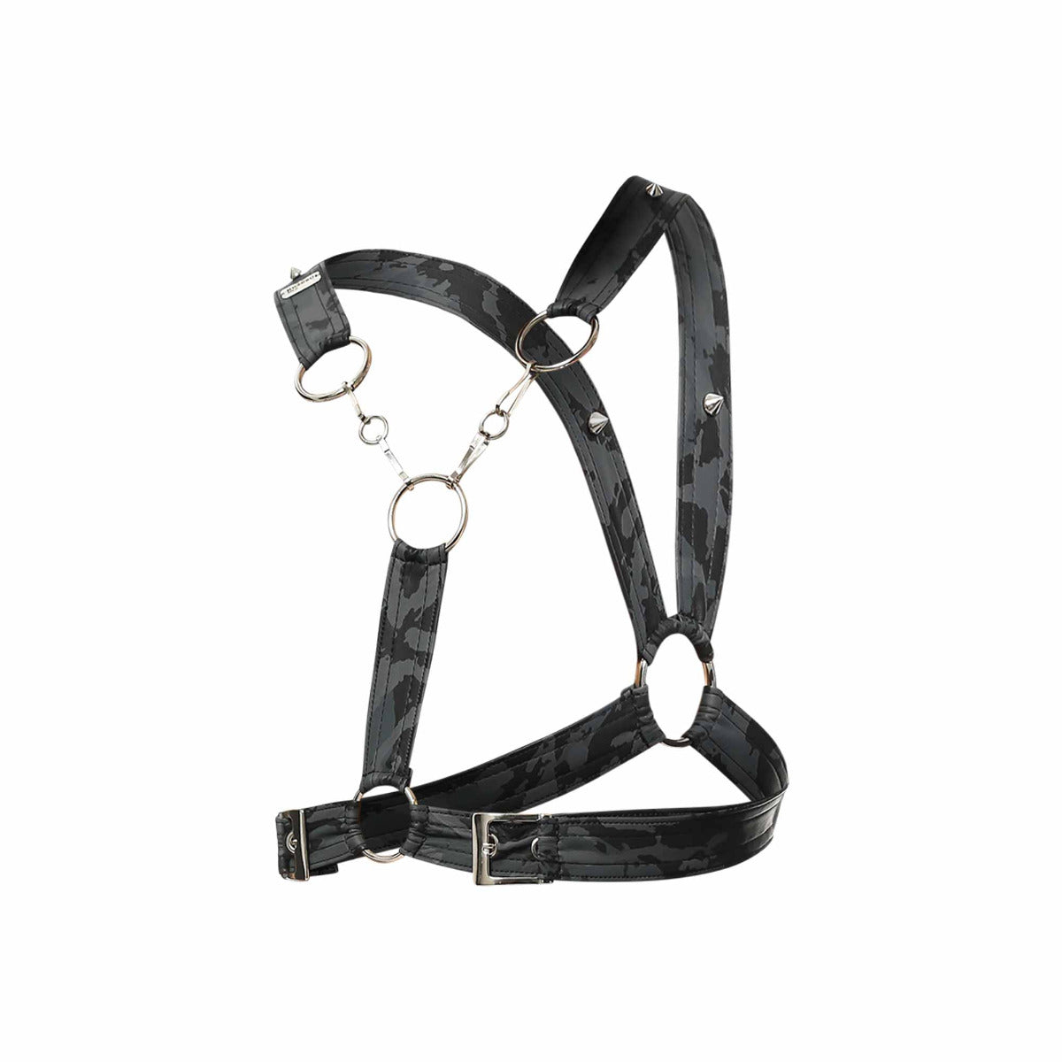 Cross Chain Harness Faux Leather by DNGEON