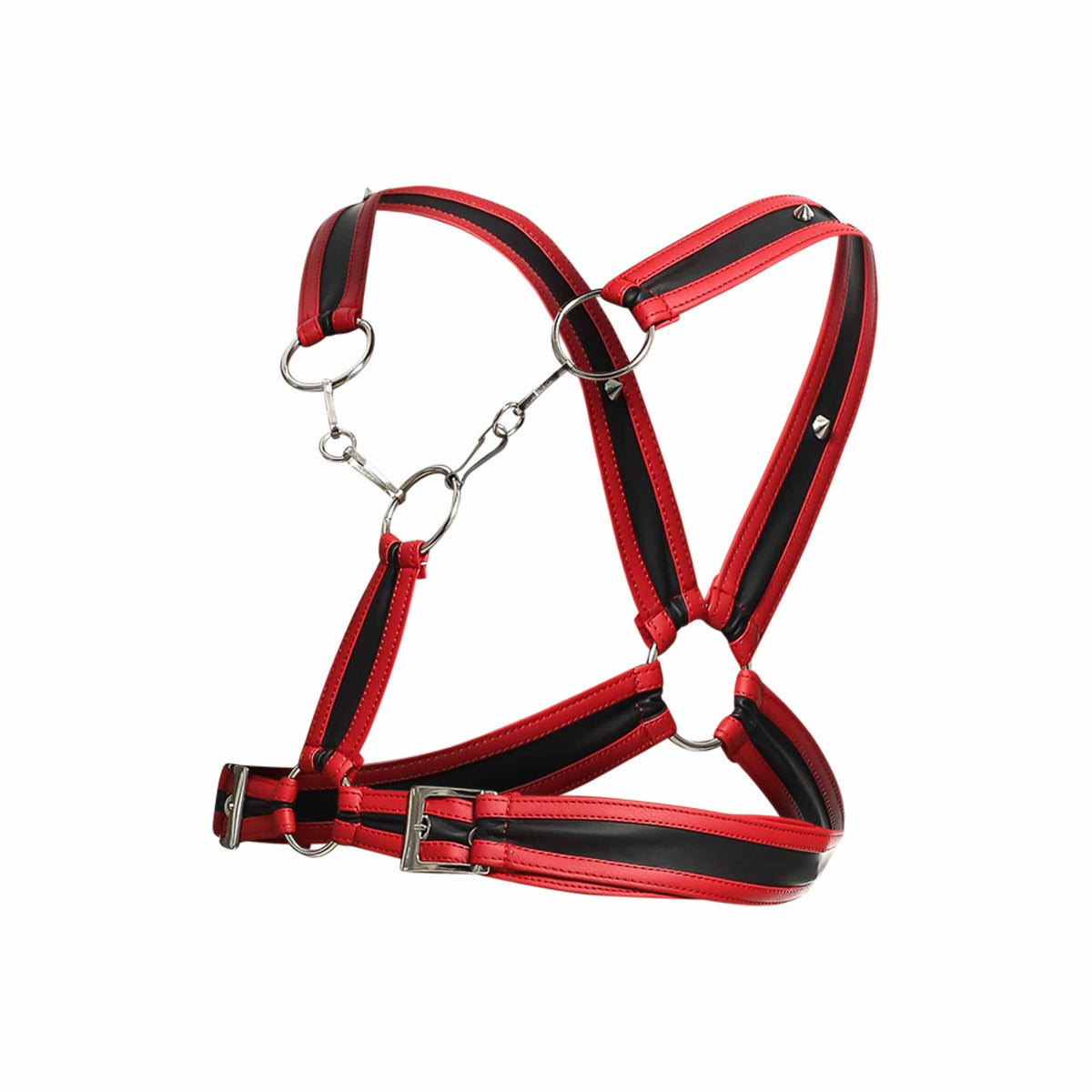 Cross Chain Harness Faux Leather by DNGEON