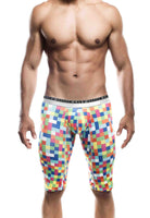 Malebasics Mens Athletic New Hipster Boxer Brief Green Pixels