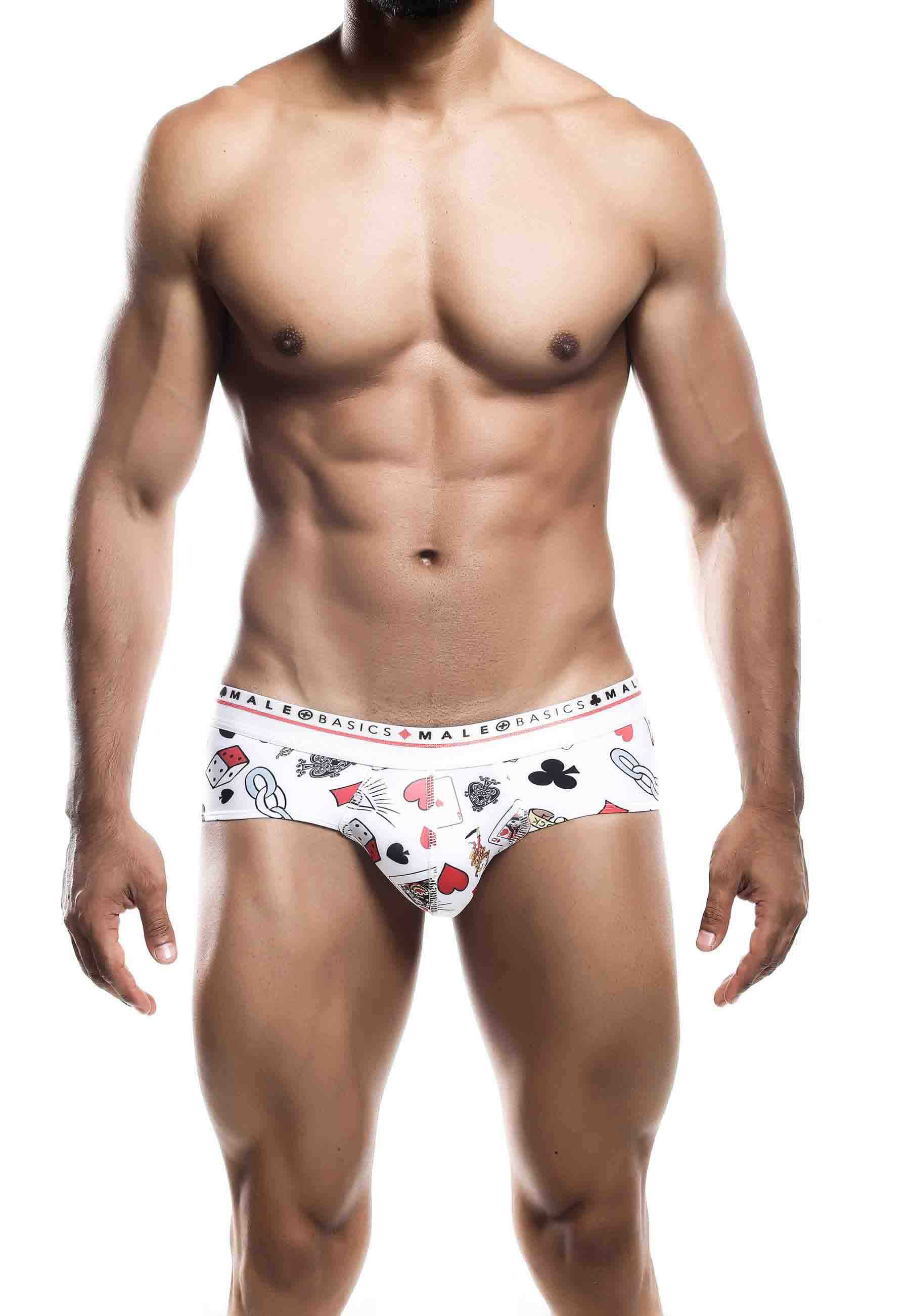 Mens Malebasics New Hipster Brief Poker