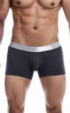 Trunks pima front view grey color cotton