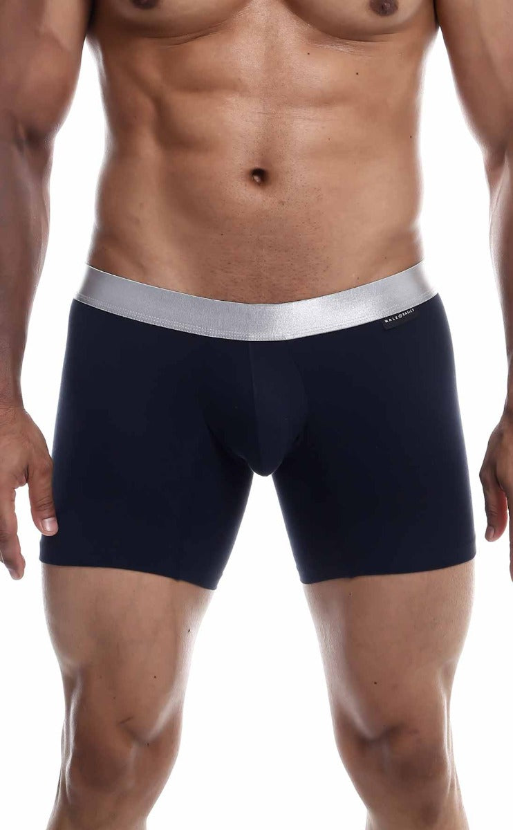 Boxer Brief Pima front view navy color nylon