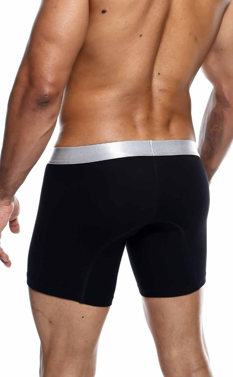 Boxer Brief Pima back view black color nylon