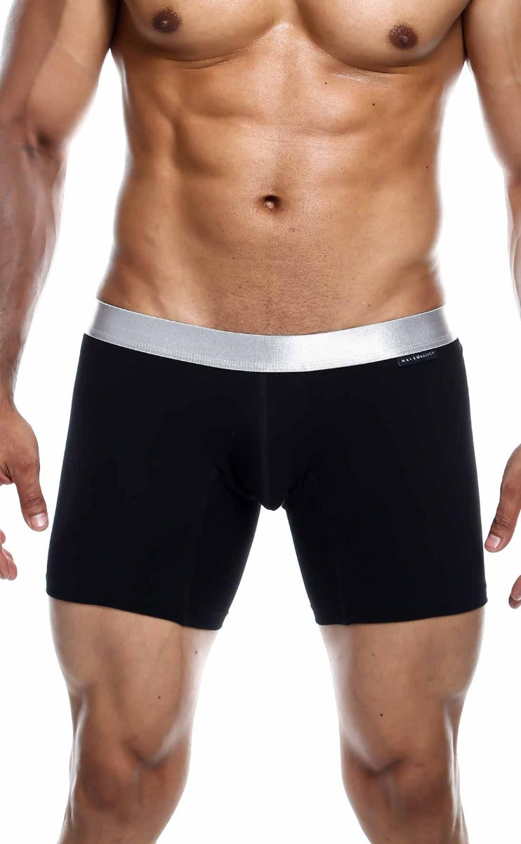 Boxer Brief Pima front view black color nylon