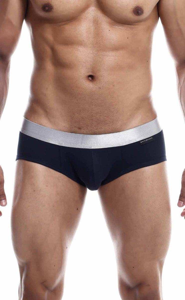 Brief Pima front view navy color nylon