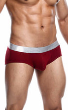 Brief Pima front view wine color nylon