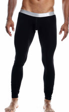 Long John Front View Black Cotton Lycra