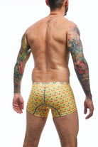 Trunk hipster back view print color yellow