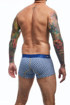 Trunk hipster back view print color blue with white