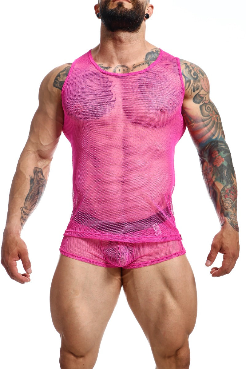 MOB Fishnet Boxer -Hot Pink-Small