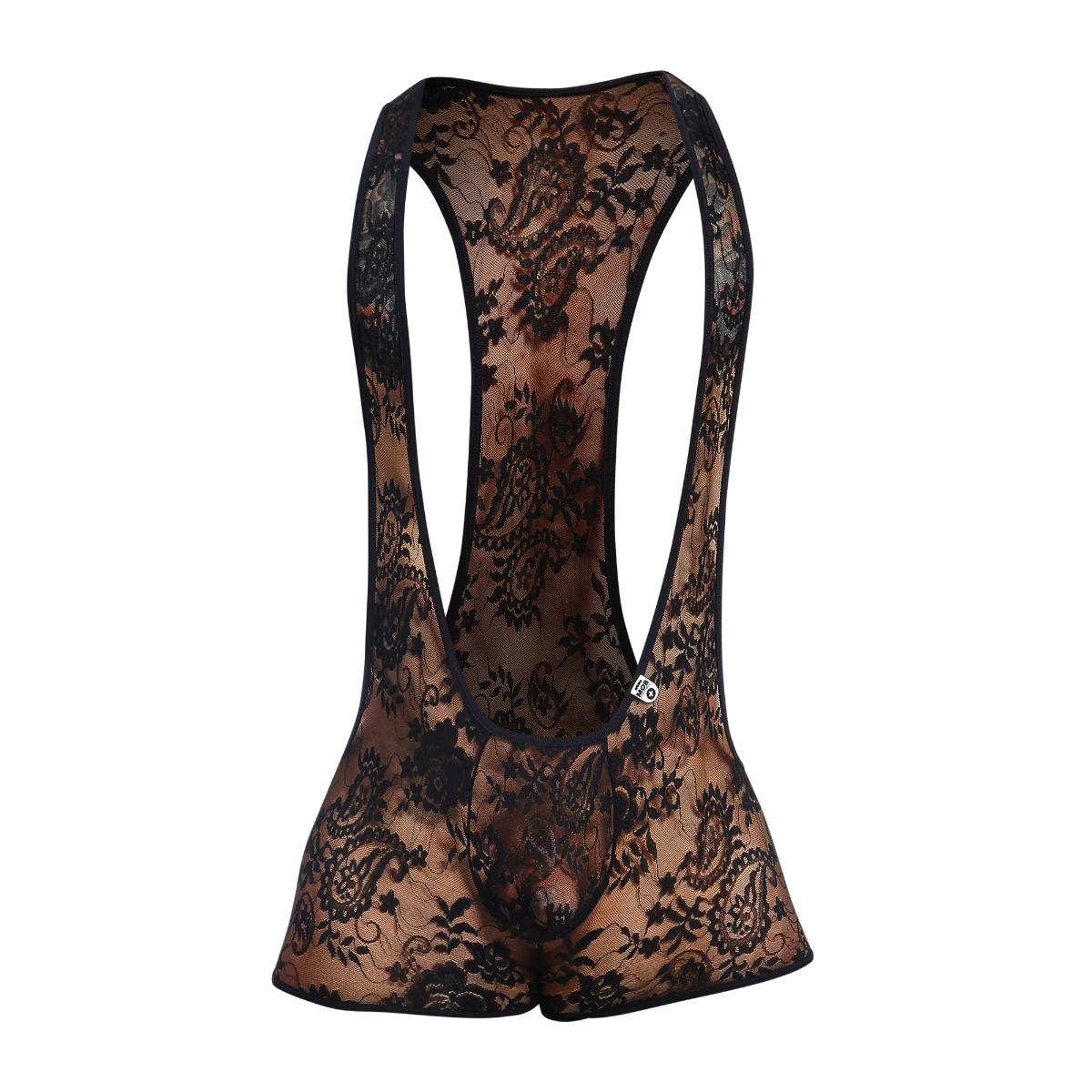 MOB Singlet-BlackLaceBlack-Small