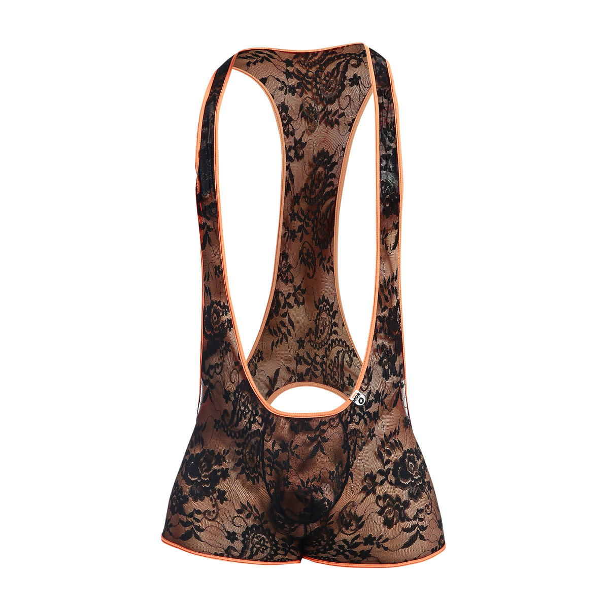 MOB Singlet-LaceBlackOrange-Large