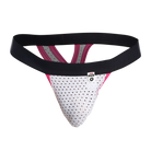 MOB Mesh Y Thong-WhitePink-Small/Medium