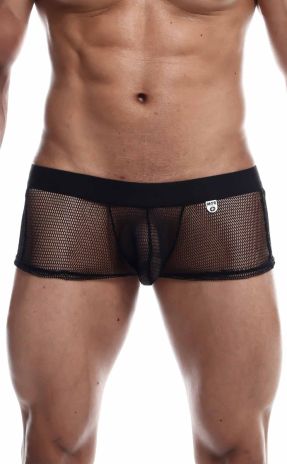 Seductive mesh boxers in bold colors, seamlessly contouring the body, with a silky low-rise waistband and a supportive front pouch.