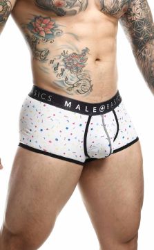 Malebasics Sexy Pouch Trunk made of 78% Polyester and 22% Spandex, designed for comfort and a perfect fit, ideal for long working days.