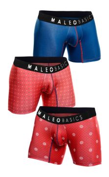 MaleBasics boxer brief made from sublimated viscose, showcasing unique patterns like Boats and Stache, designed for comfort and style.