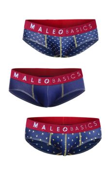A printed MaleBasics boxer brief, designed in Canada and ethically crafted in Colombia using soft, breathable viscose fabric and sustainable energy.