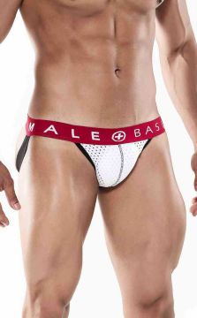 MaleBasics suspensorio in a blend of Nylon and Lycra, featuring a wide waistband, supportive pouch, and rear cut-out, designed for the modern man seeking style and functionality,