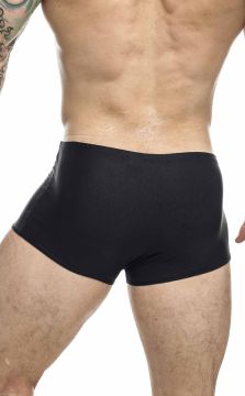 Justin+Simon Men's Classic Boxer in versatile design, perfect for both underwear and swimwear. Crafted with soft, breathable fabric and available in a spectrum of colors from timeless black and gray to vibrant coral and hot pink. Combines comfort with a c