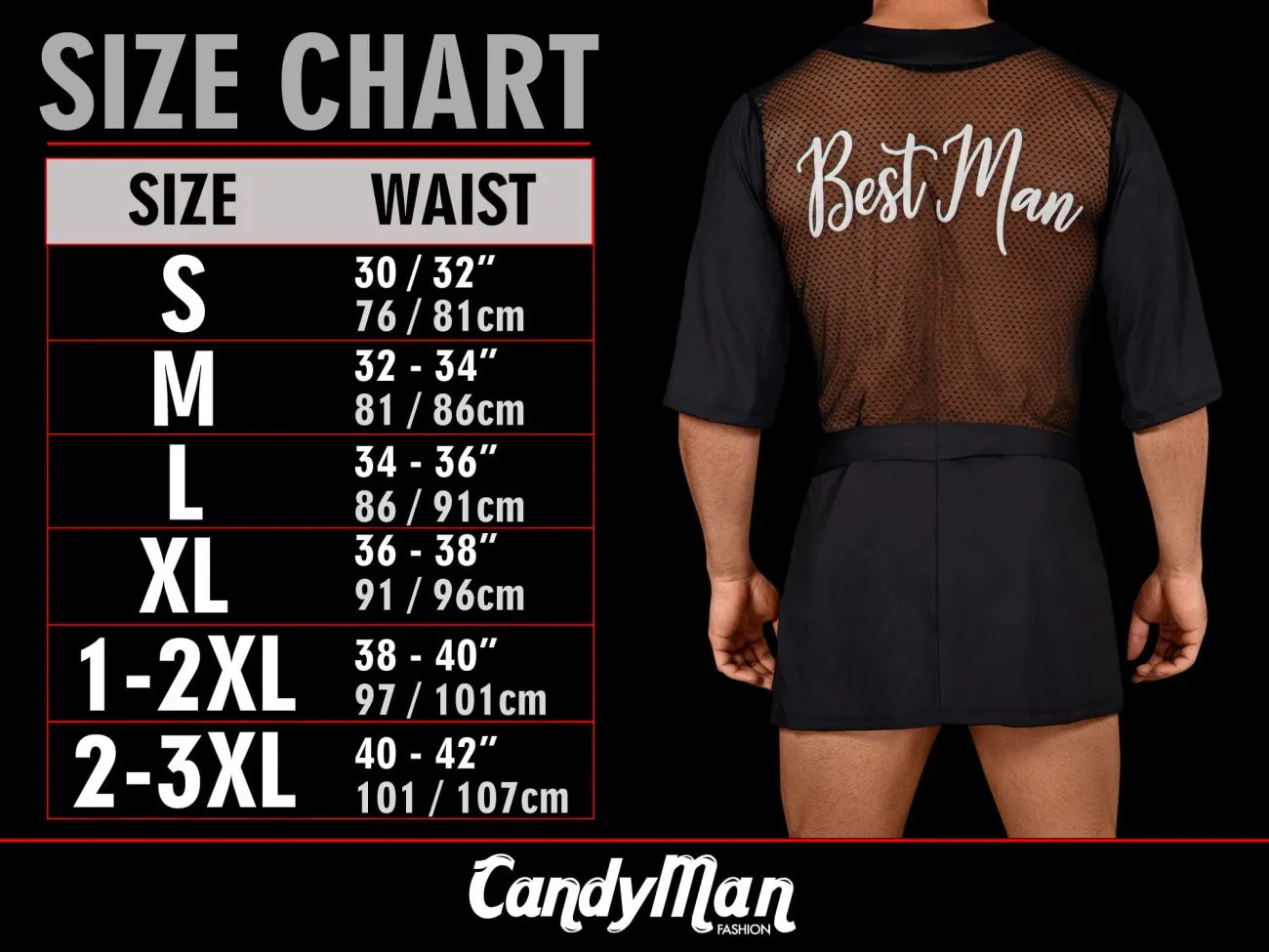 Candyman Size Chart